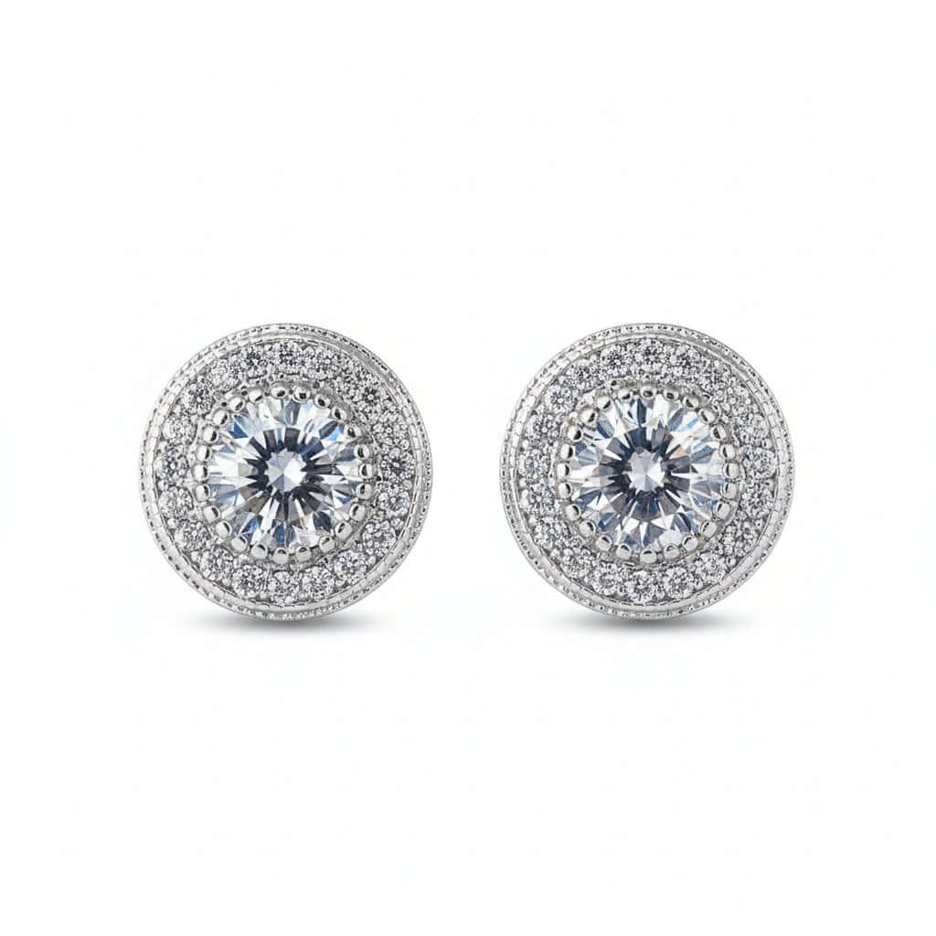 10mm hip hop earrings Hip Hop Masonite Earrings