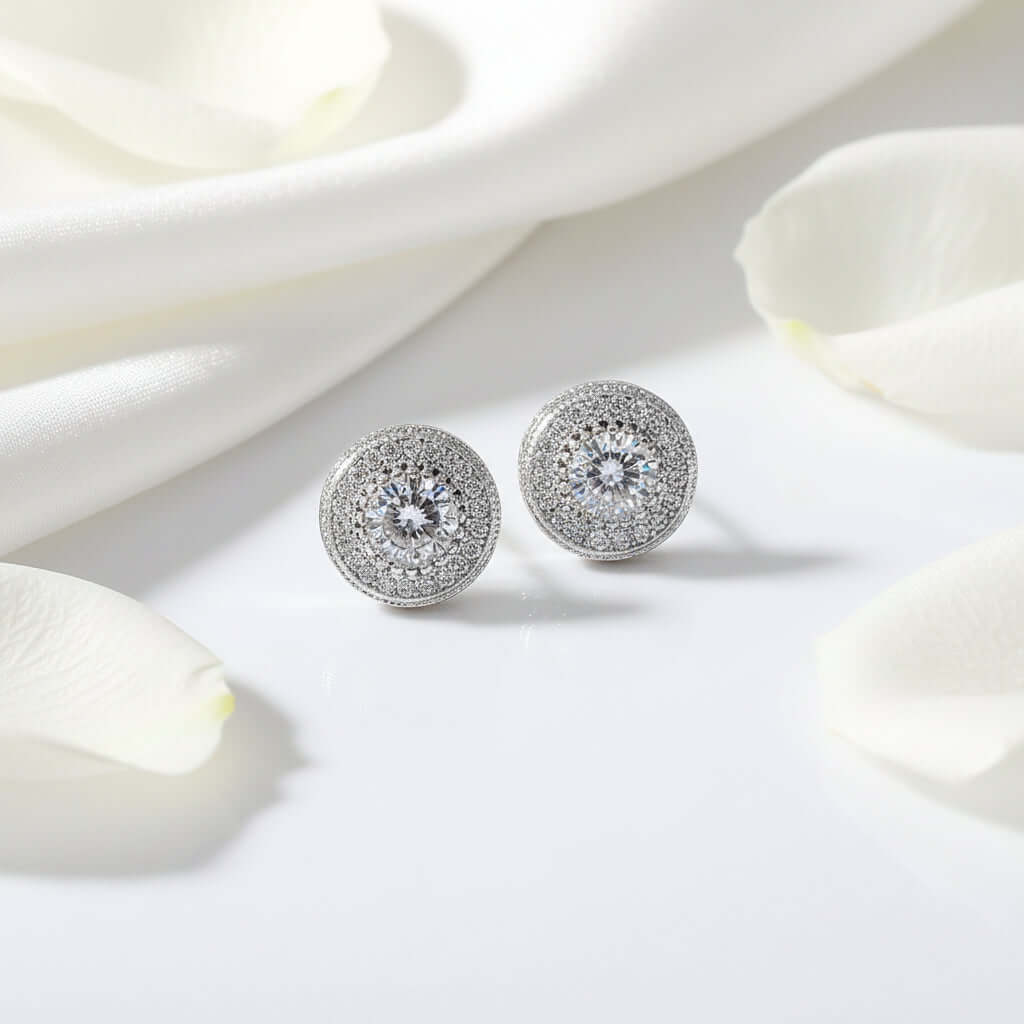 10mm hip hop earrings Hip Hop Masonite Earrings