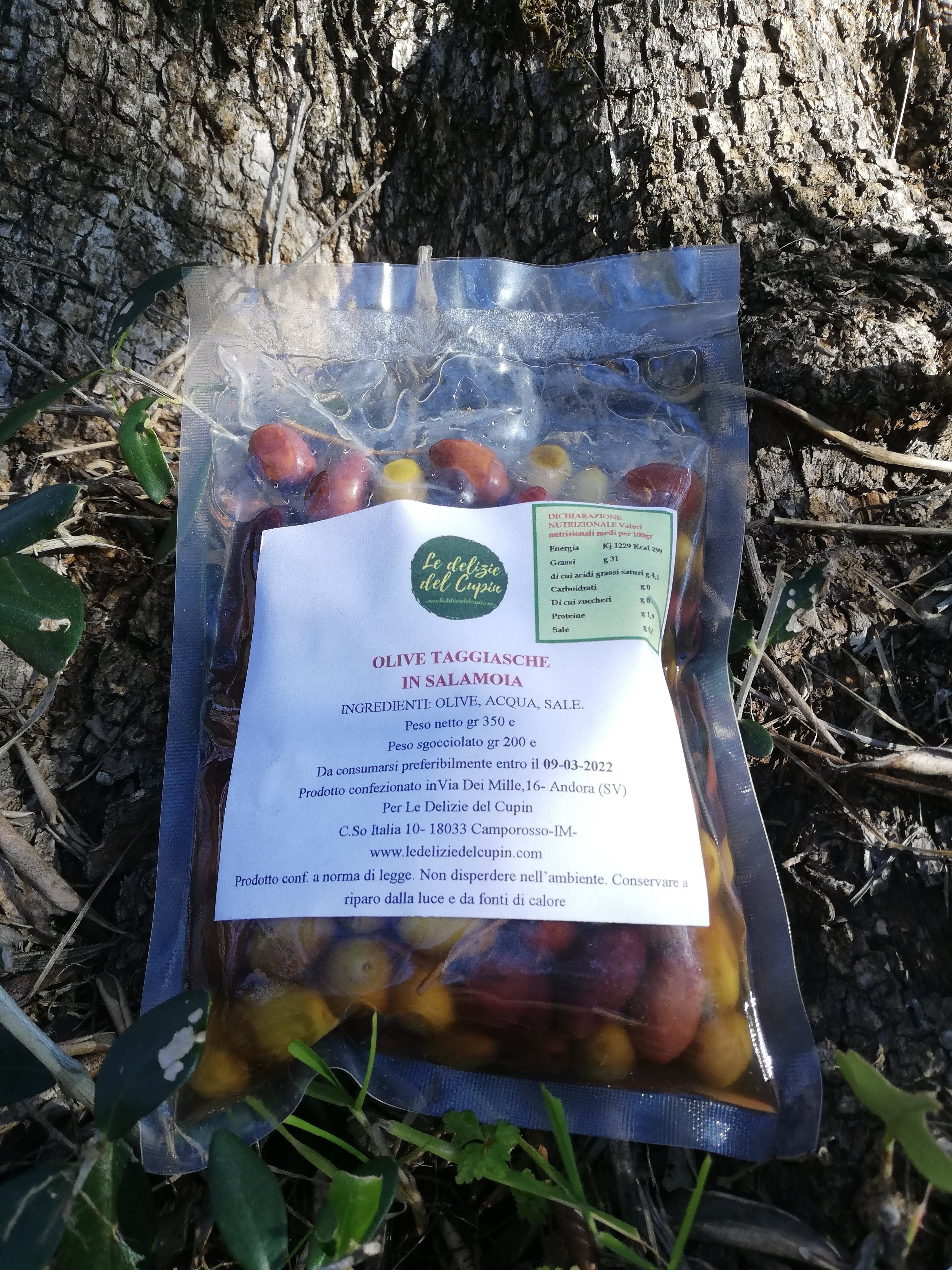 100% Taggiasca Olives in Brine 200g